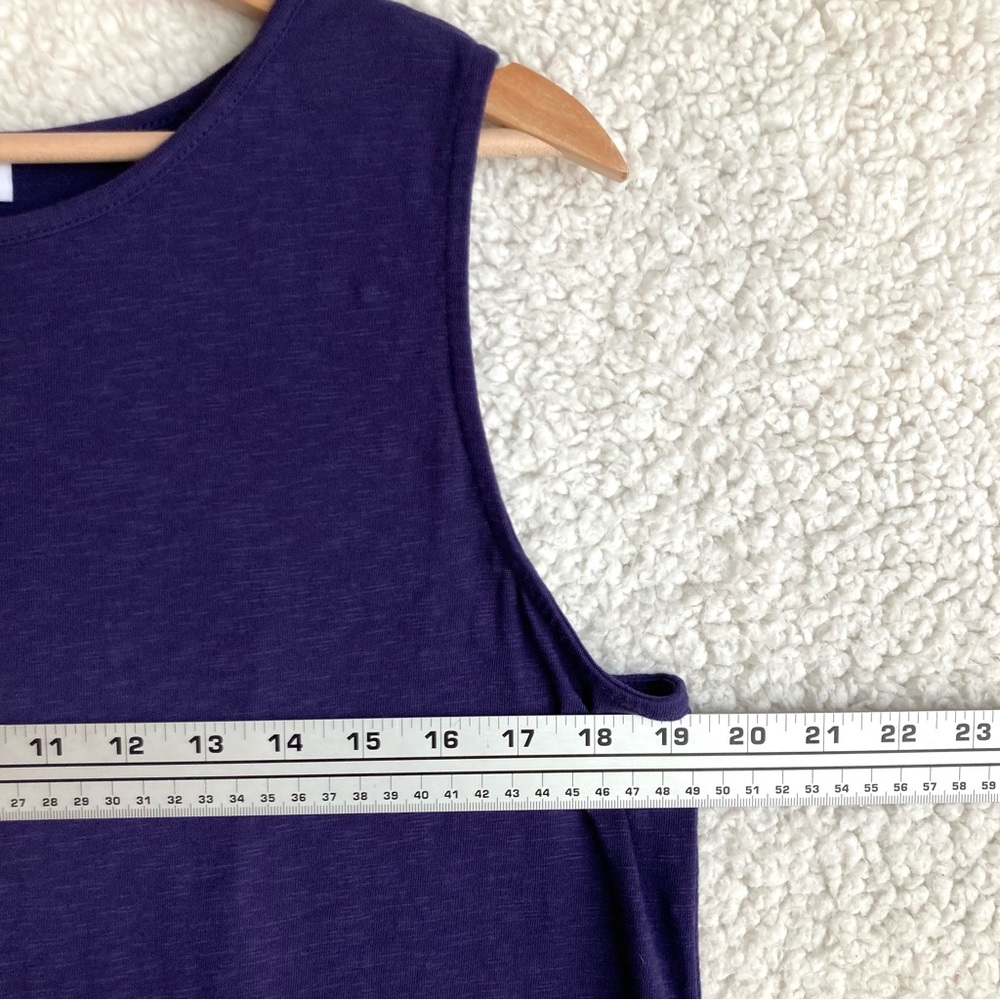 J Jill Women's dark blue sleeveless jersey knit dress, Sz M - Picture 6 of 16